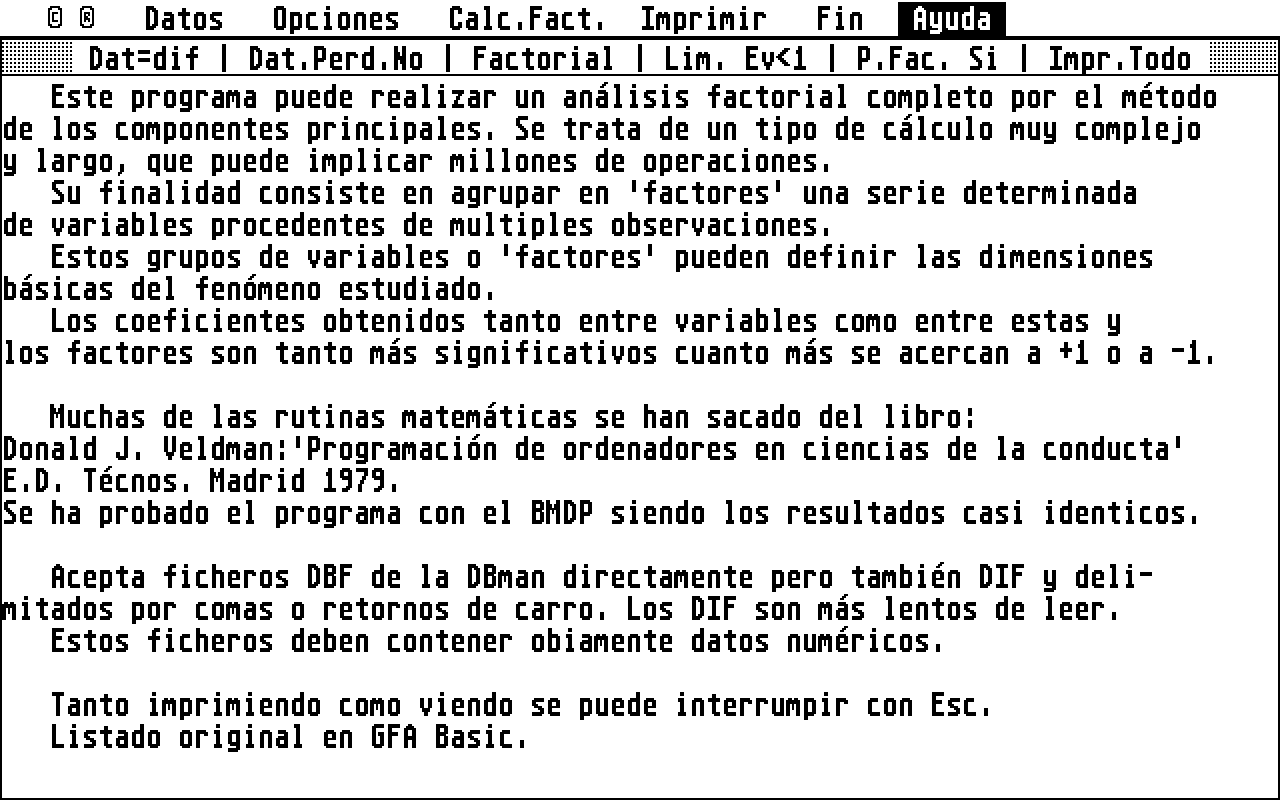 Analisis Factorial atari screenshot